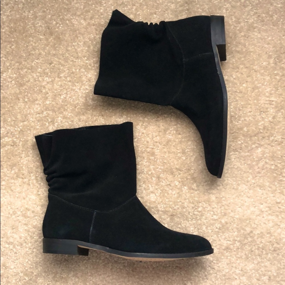New Black Splendid Claudia Slouch Suede Ankle boot